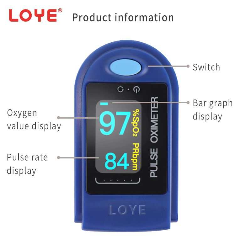 Fingertip Pulse Oximeter with Large Color OLED Display