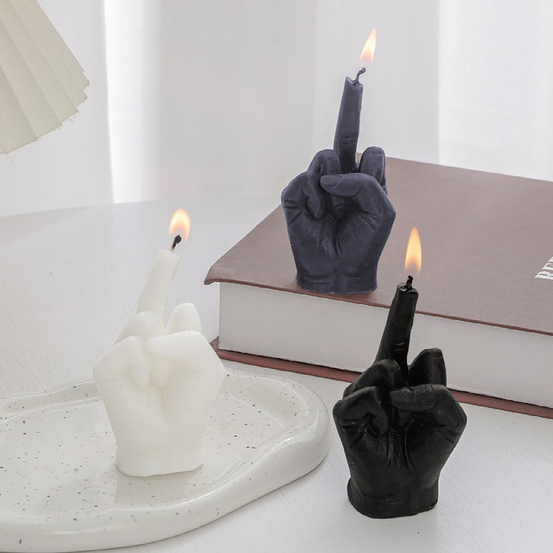 Middle Finger Candle for Bold, Funny Statement Decor