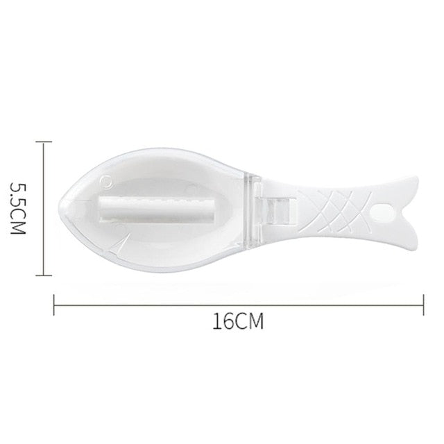 Fish Scale Remover Brush with Catch Lid for Kitchen