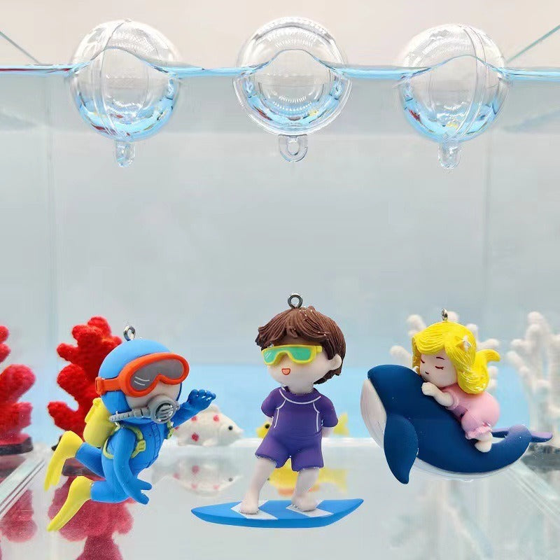 Aquarium Diver Decoration for Playful Underwater Scenes