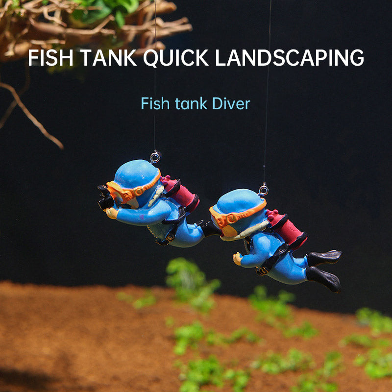 Aquarium Diver Decoration for Playful Underwater Scenes