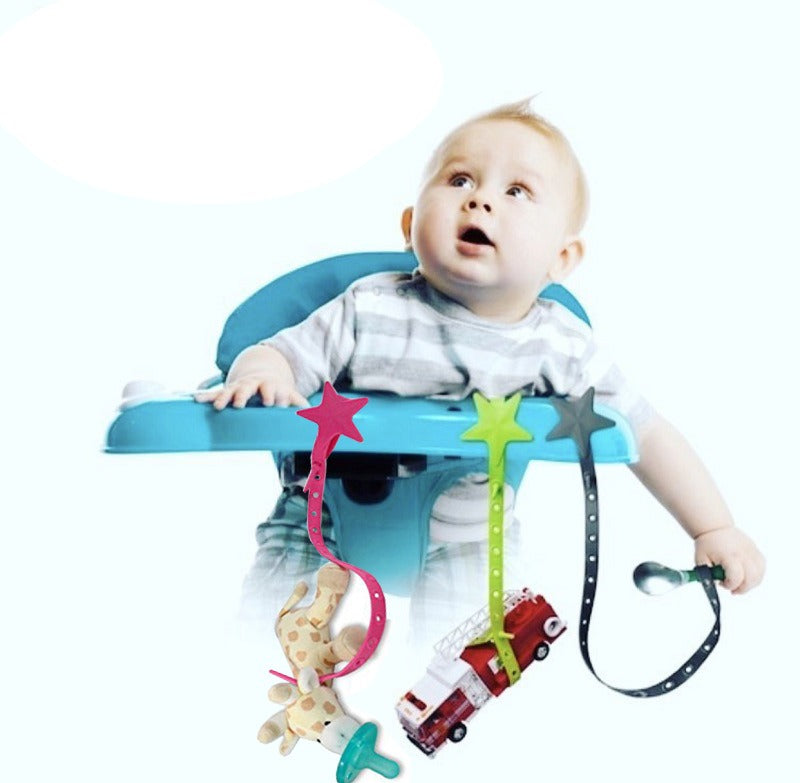 Baby Pacifier Clip & Toy Tether Keeps Items Close