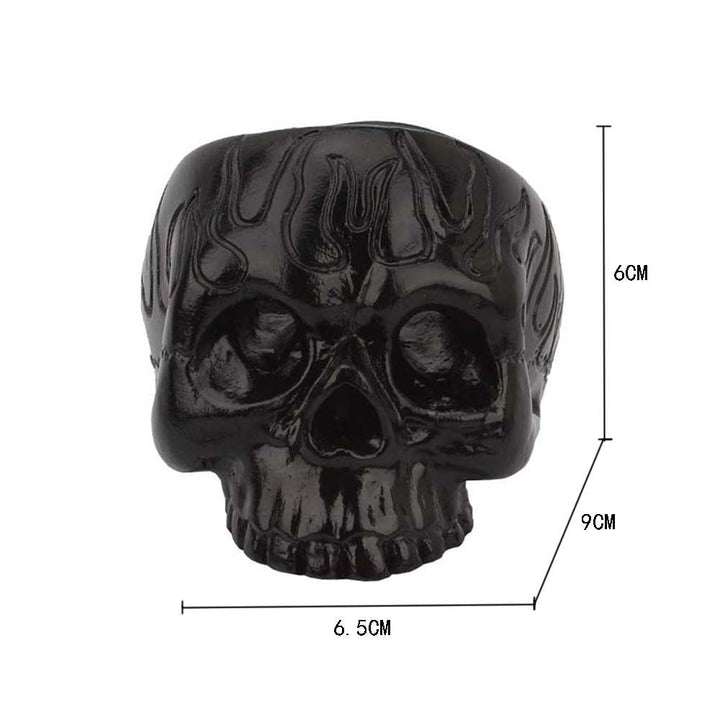 Black Skull Candle Holder for Dramatic Gothic Decor