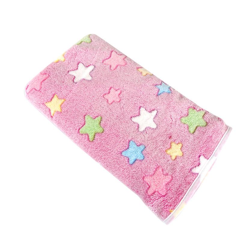 Soft Star-Pattern Fleece Pet Blanket for Dogs and Cats