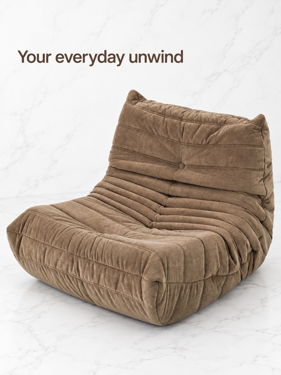 Floor Lounger Bean Bag Chair with Memory Foam Comfort