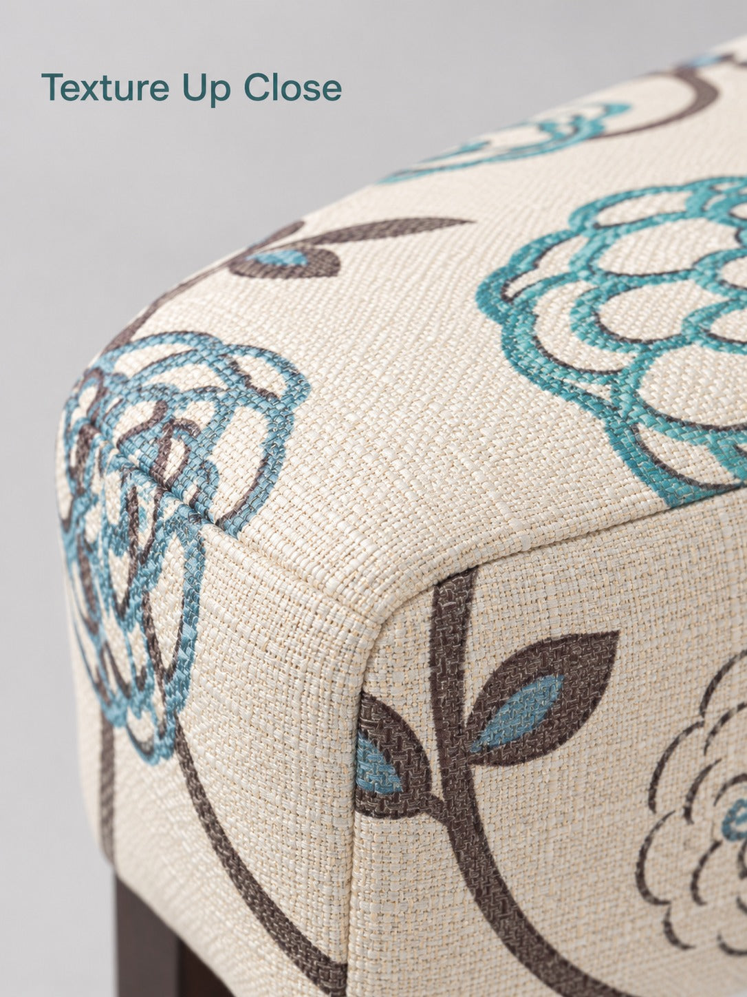 Floral Upholstered Dining Chair with High Back, Pair