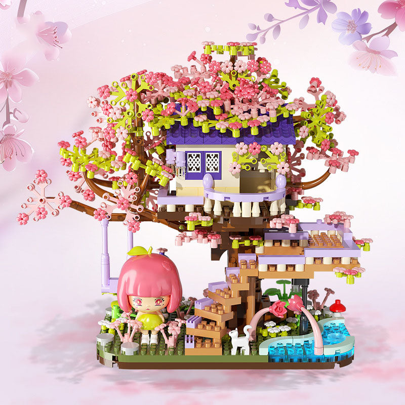 Flower House Building Blocks for Creative Display Decor