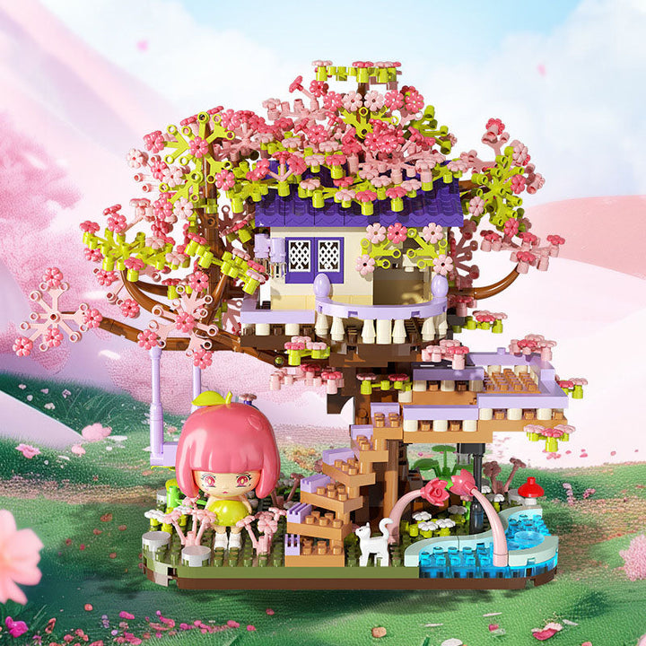 Flower House Building Blocks for Creative Display Decor