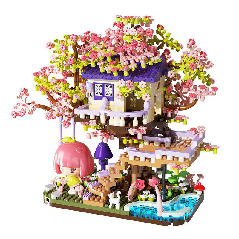Flower House Building Blocks for Creative Display Decor