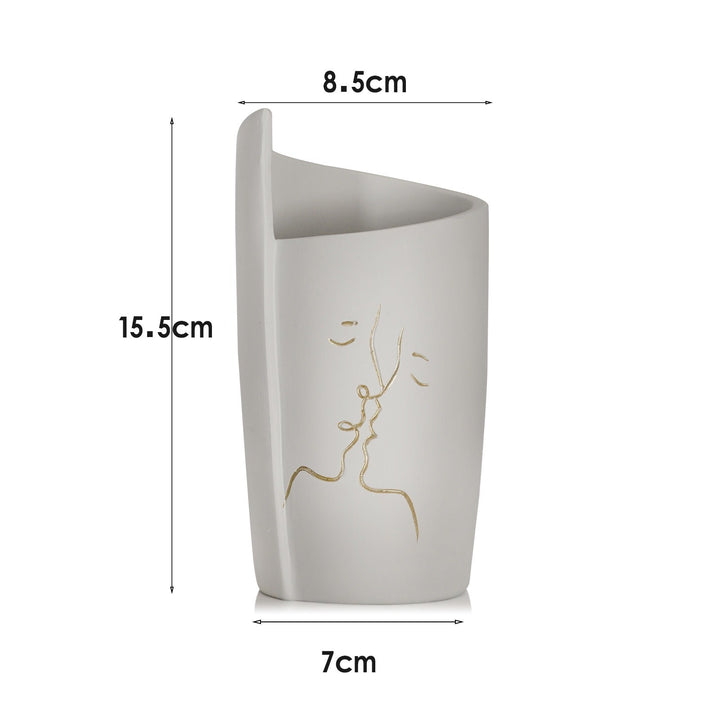 Resin Sculptural Vase for Modern Minimalist Decor Accent