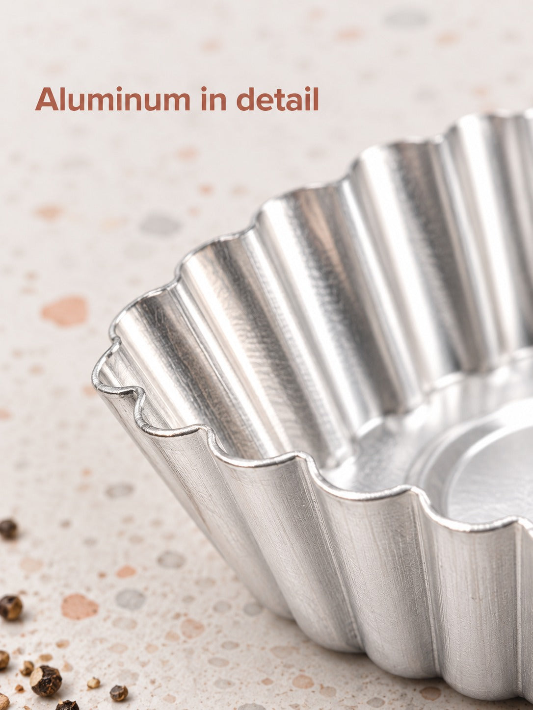 Fluted Aluminum Egg Tart Molds Set of 10 for Baking