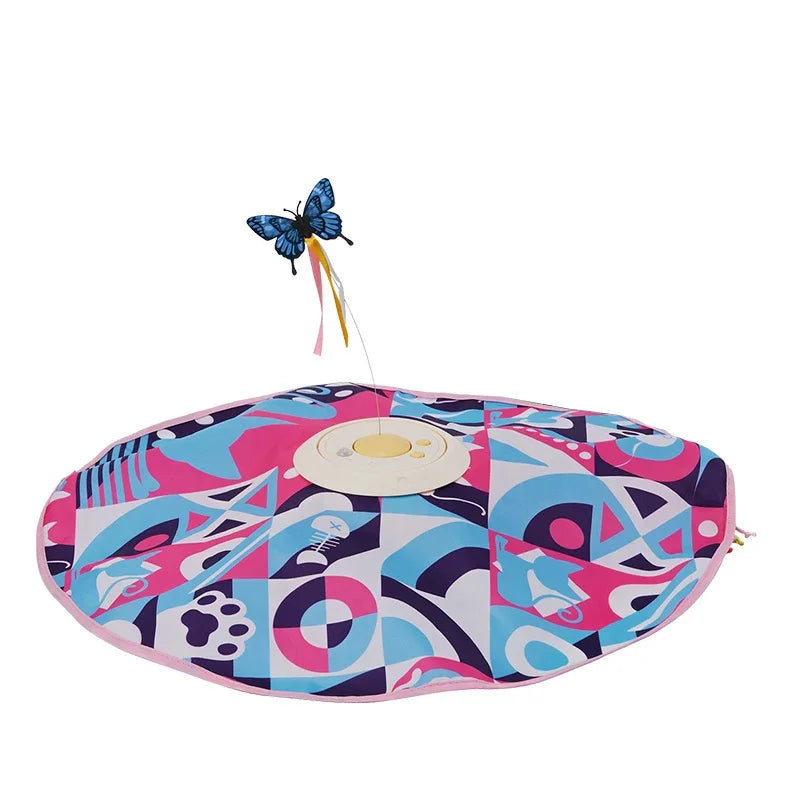 Interactive Butterfly Cat Toy With Automatic Double Teaser