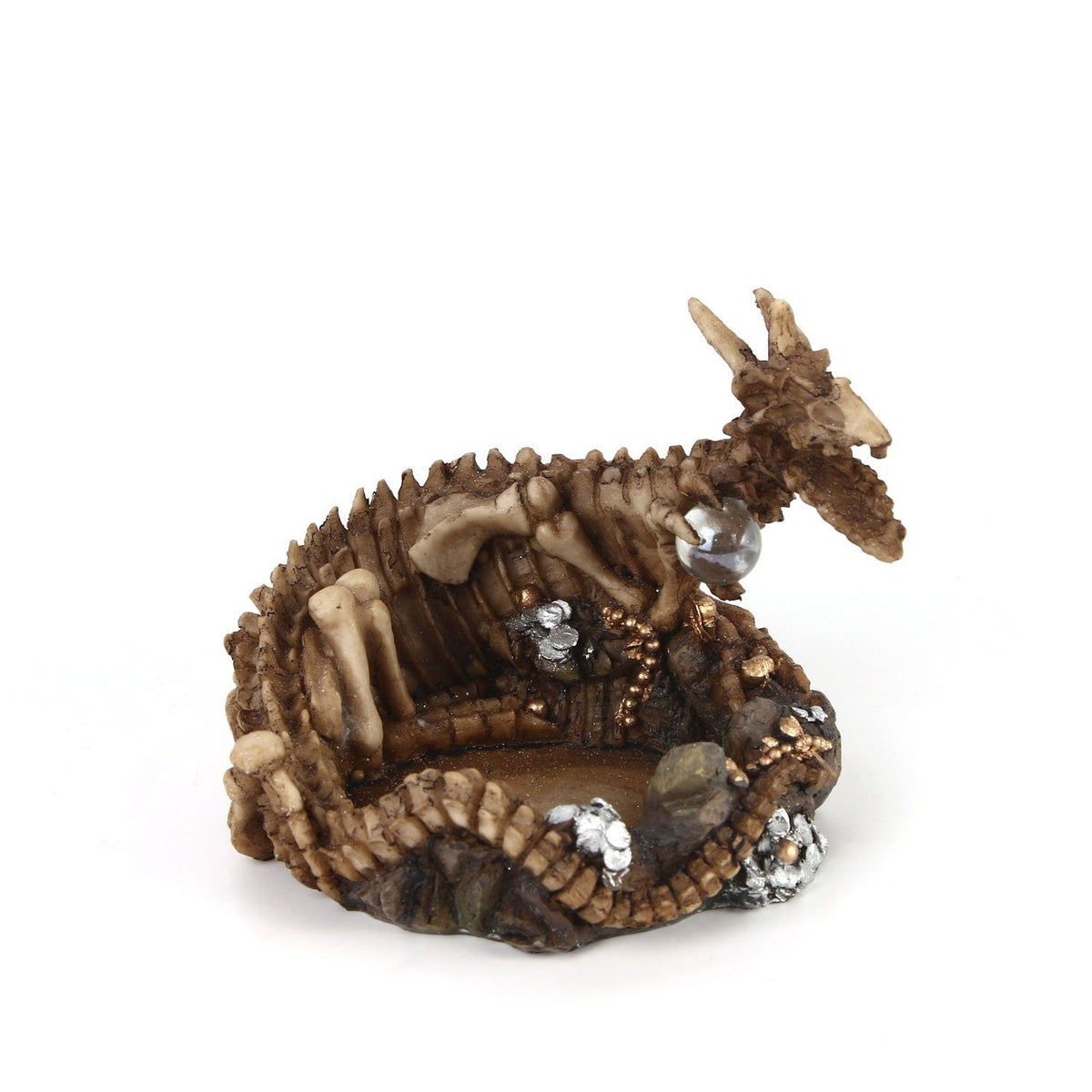 Dragon Skeleton Ashtray Gothic Fantasy Tabletop Decor