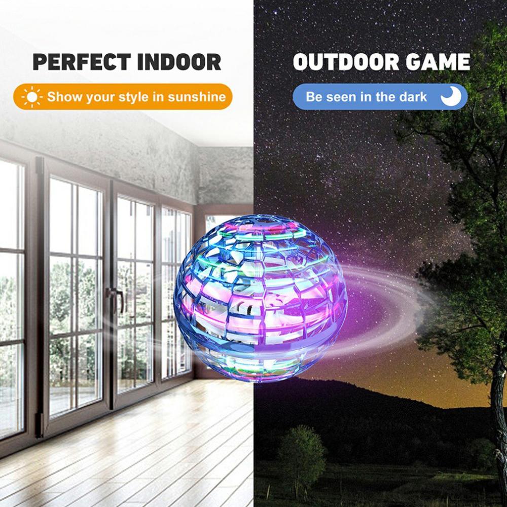LED Flying Spinner Boomerang Toy for Indoor Tricks at Night