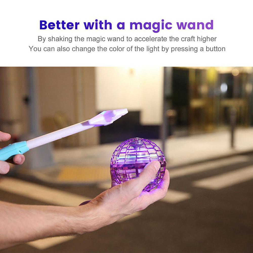 LED Flying Spinner Boomerang Toy for Indoor Tricks at Night