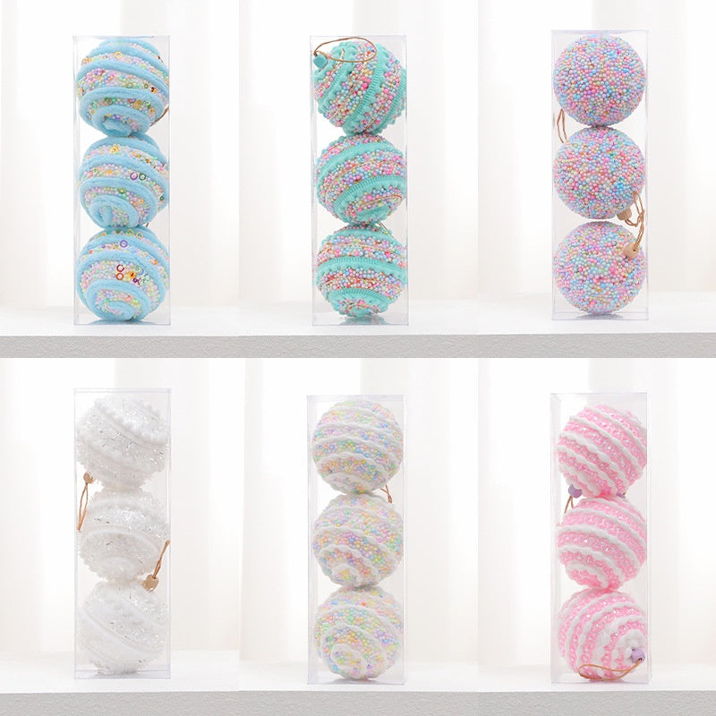 Pastel Foam Christmas Tree Ornaments for Playful Decor