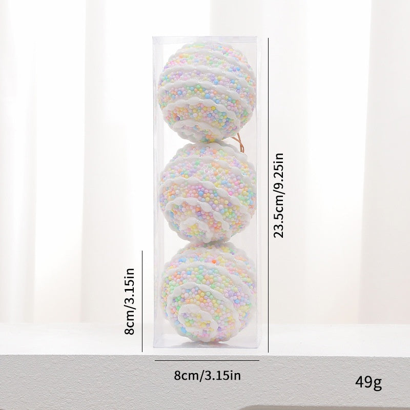 Pastel Foam Christmas Tree Ornaments for Playful Decor