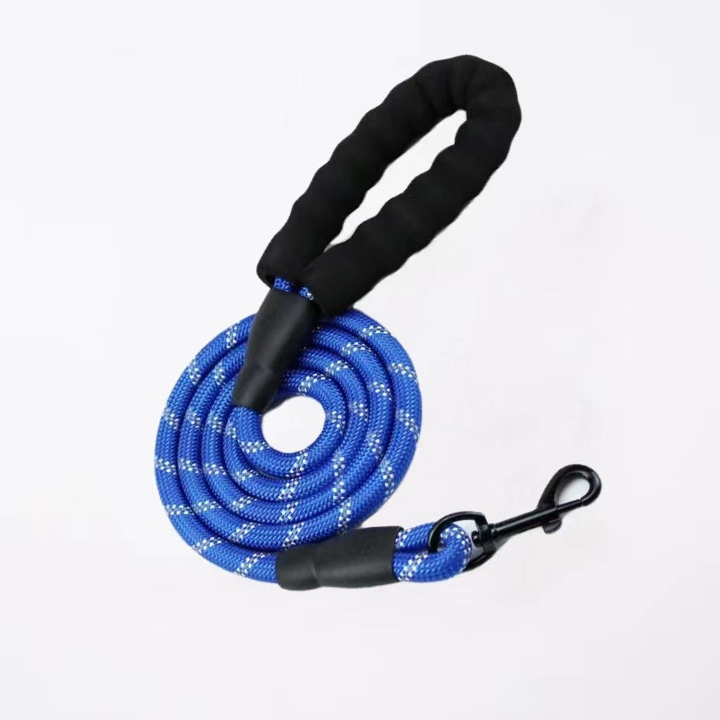 Reflective Rope Dog Leash with Comfortable Padded Grip