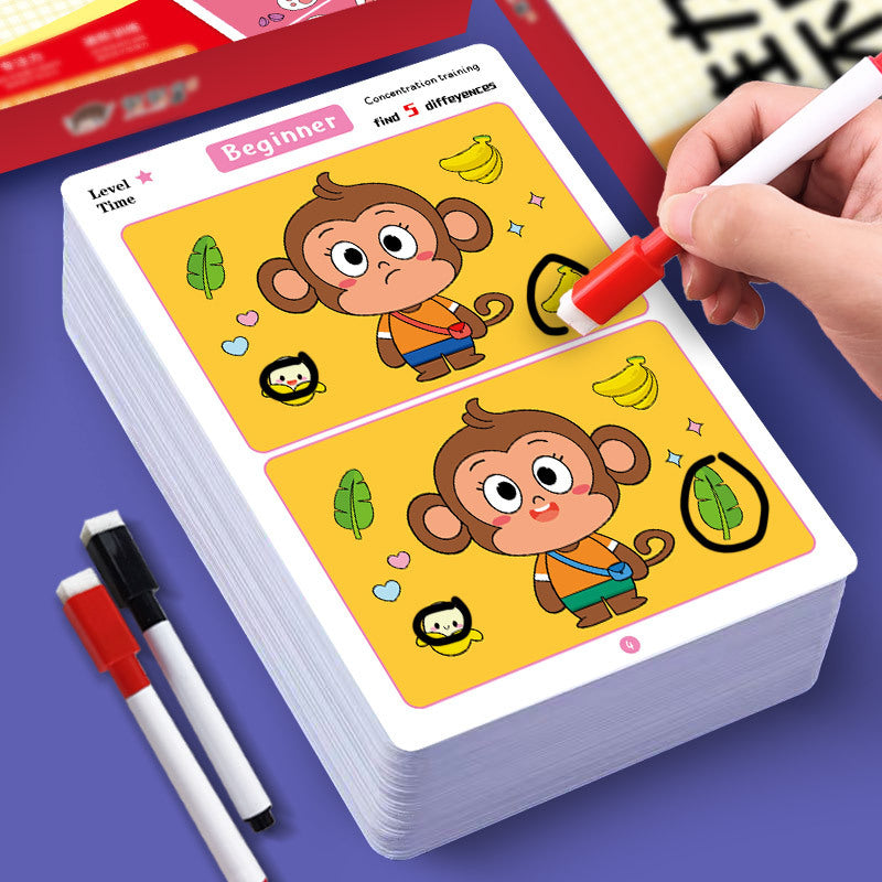 Spot the Difference Cards for Focus Practice Ages 3-6