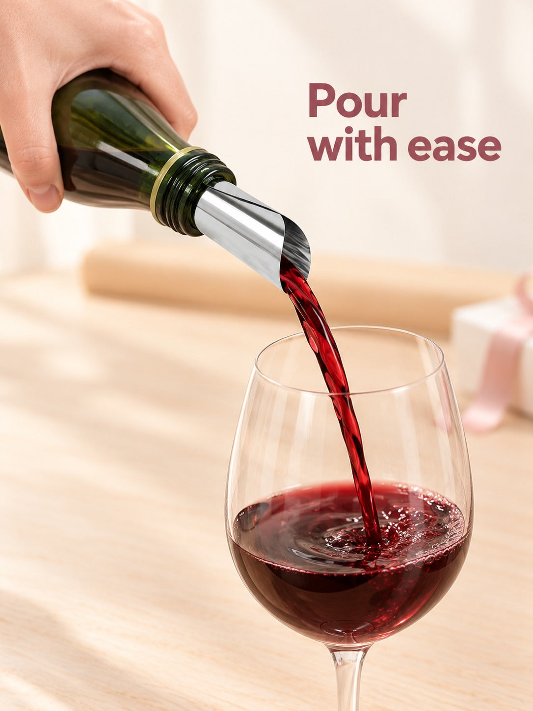 Foil Wine Pourer Spout That Stops Drips at the Neck