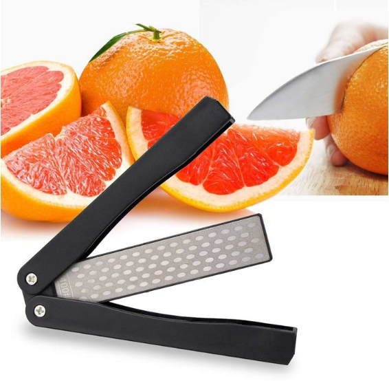 Foldable Pocket Diamond Knife Sharpener for Camping