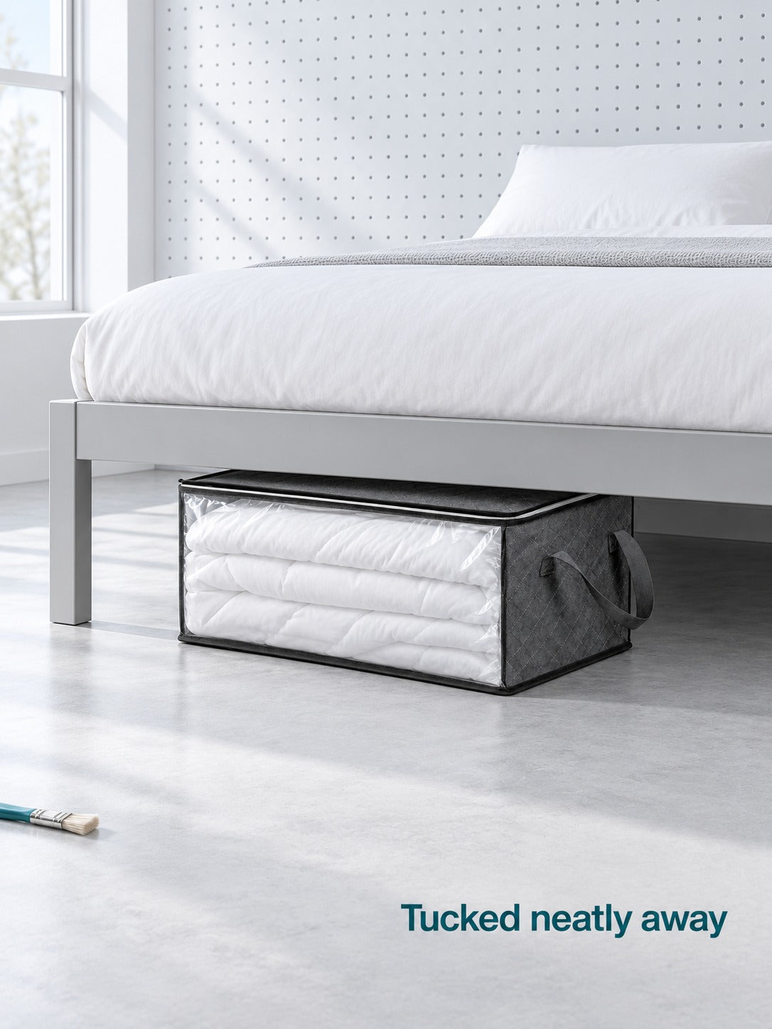Foldable Comforter Storage Bag, Dustproof with Window