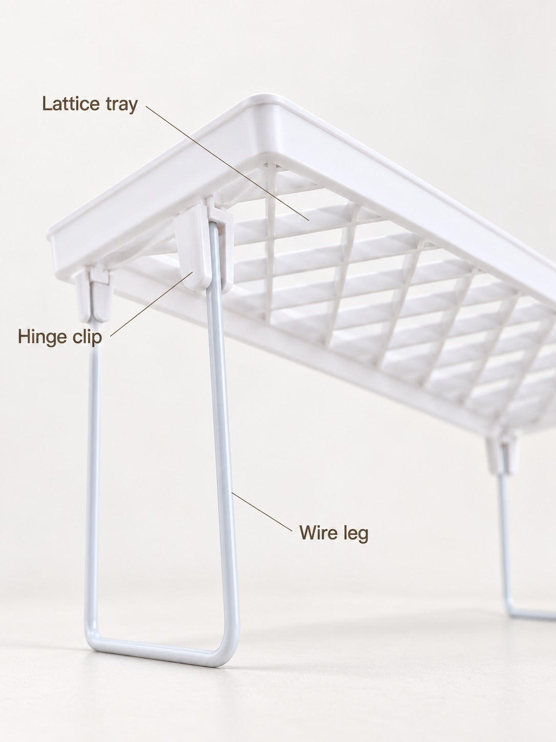 Foldable Desk Storage Rack for a Tidy Two-Tier Setup