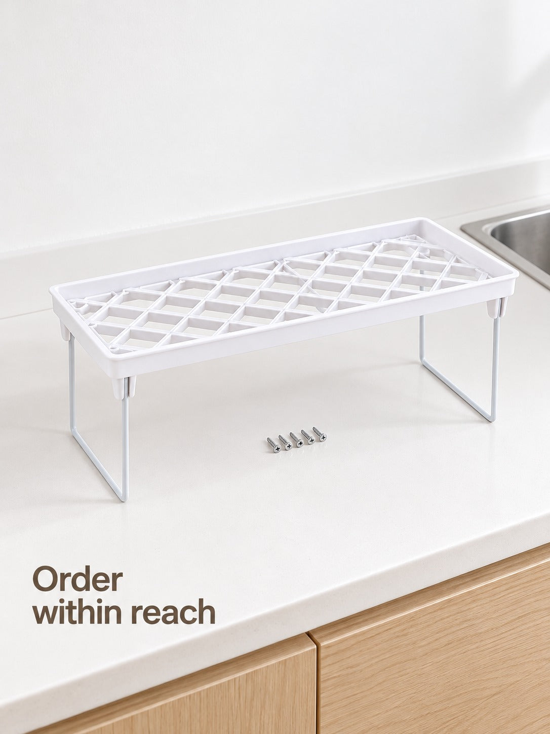 Foldable Desk Storage Rack for a Tidy Two-Tier Setup