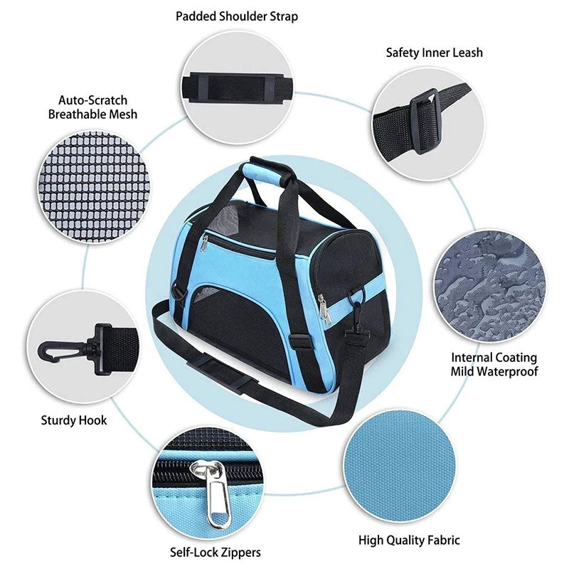 Foldable Pet Carrier Bag for Easier Small-Pet Travel