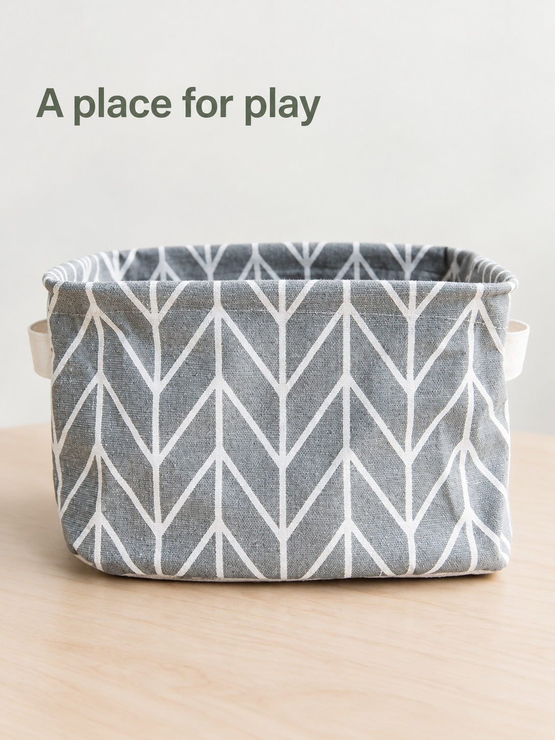 Foldable Fabric Storage Bin for Toys and Desktop Clutter