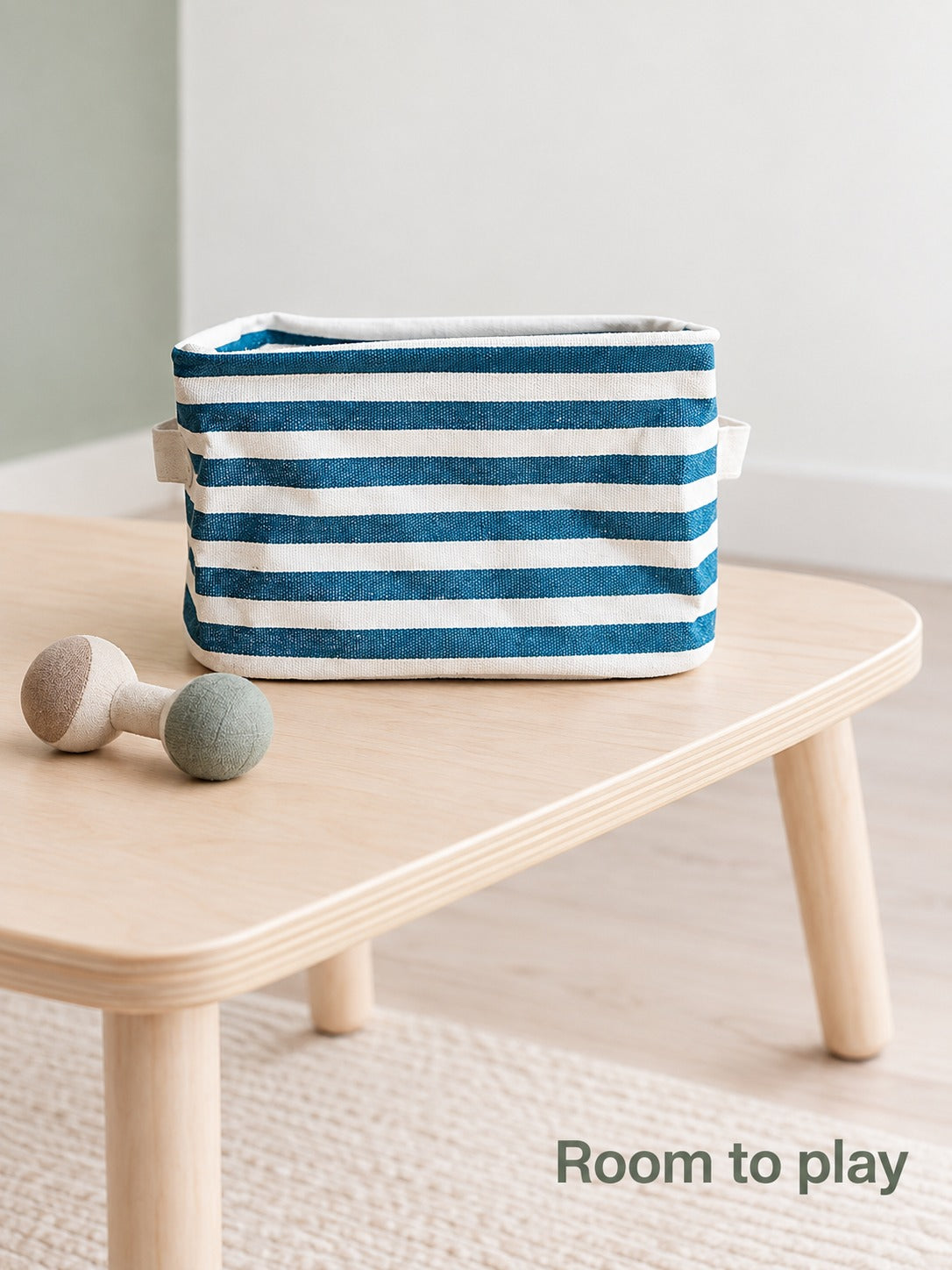 Foldable Fabric Storage Bin for Toys and Desktop Clutter