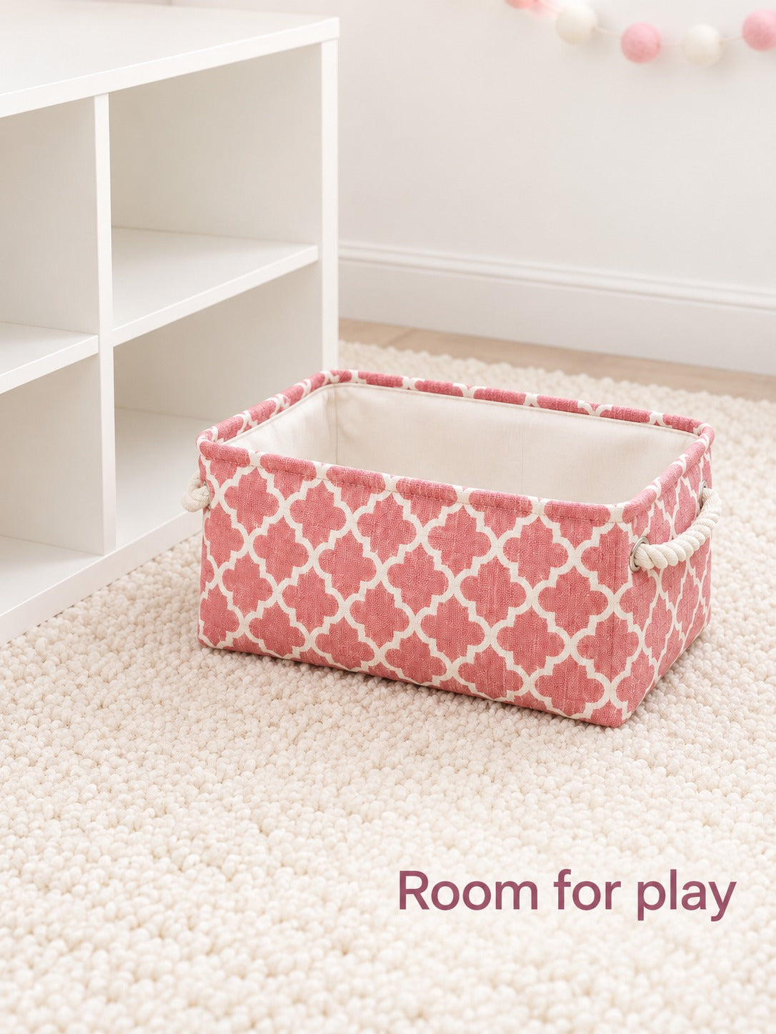 Foldable Fabric Storage Cube Basket for Nursery Toys