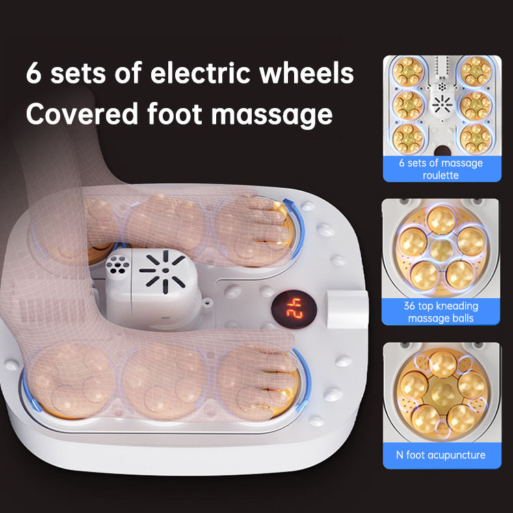 Foldable Foot Spa Bath Massager with Heat and Bubbles