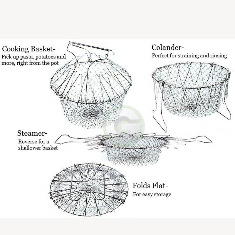 Foldable Steamer Strainer Basket for Pots and Pans