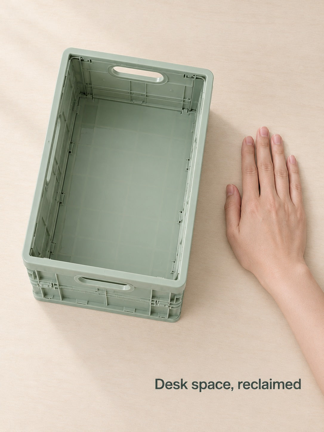 Foldable Storage Box for Dorm Desks and Small Spaces