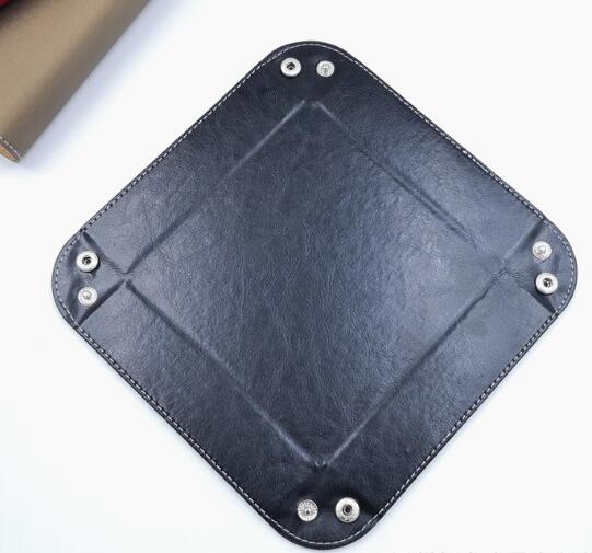 Foldable PU Leather Dice Tray and Key Organizer Box