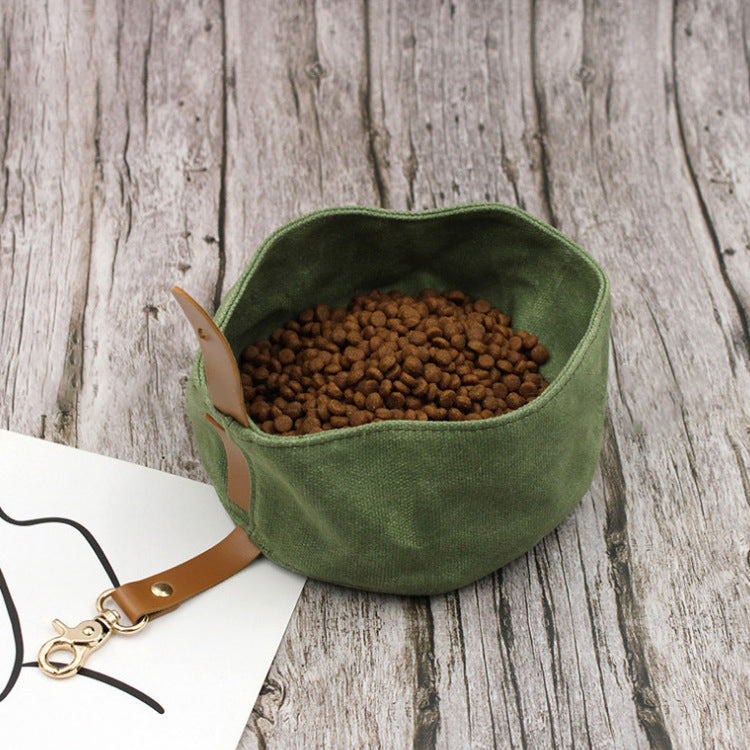 Foldable Dog Travel Bowl for Easy Outdoor Feeding