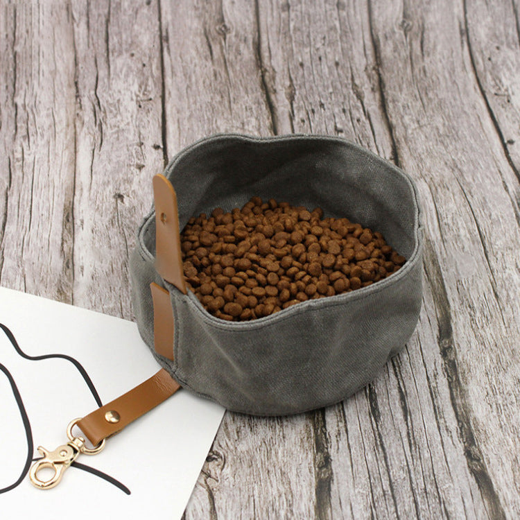 Foldable Dog Travel Bowl for Easy Outdoor Feeding