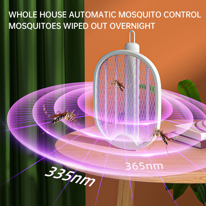 Folding Electric Mosquito Swatter and UV Mosquito Lamp