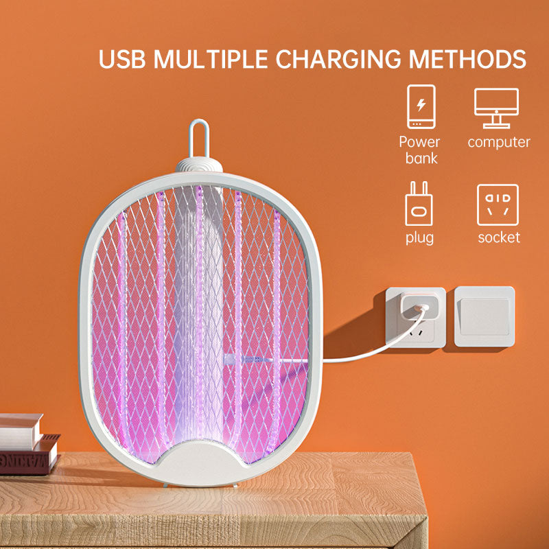 Folding Electric Mosquito Swatter and UV Mosquito Lamp