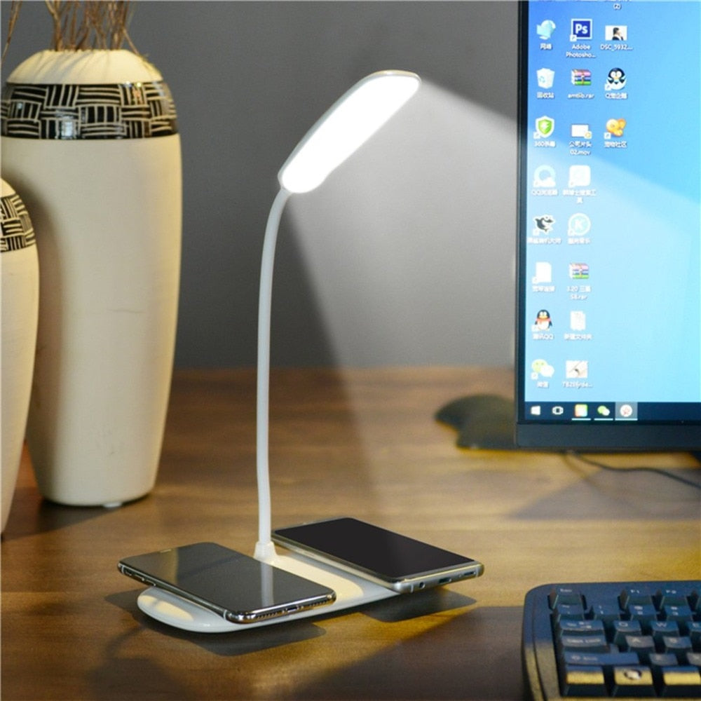 Folding LED Desk Lamp With Wireless Phone Charging