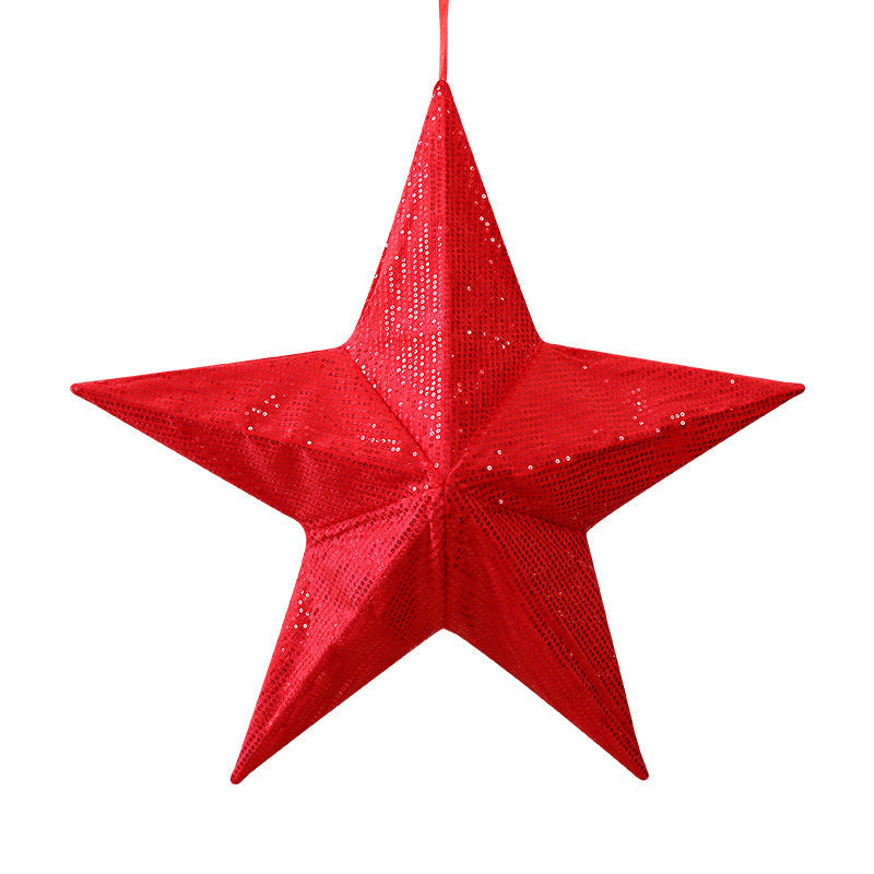 Christmas Tree Topper Star — Gold Sequin Holiday Glow