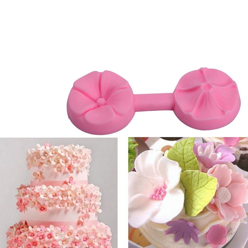 Fondant Flower Silicone Molds Set for Cake Decorating