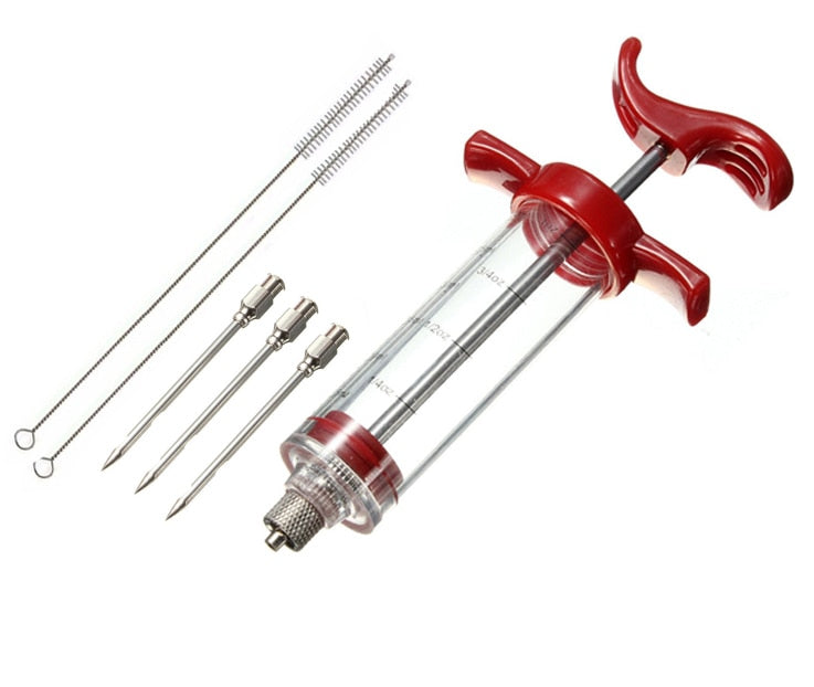 Meat Marinade Injector Syringe for Juicier BBQ Flavor