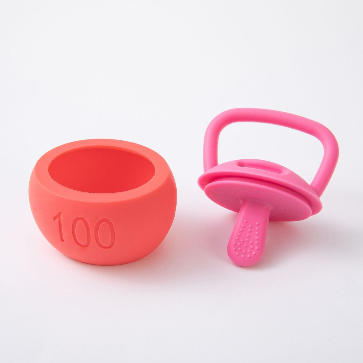 Baby Silicone Dumbbell Teether for Soothing Sore Gums