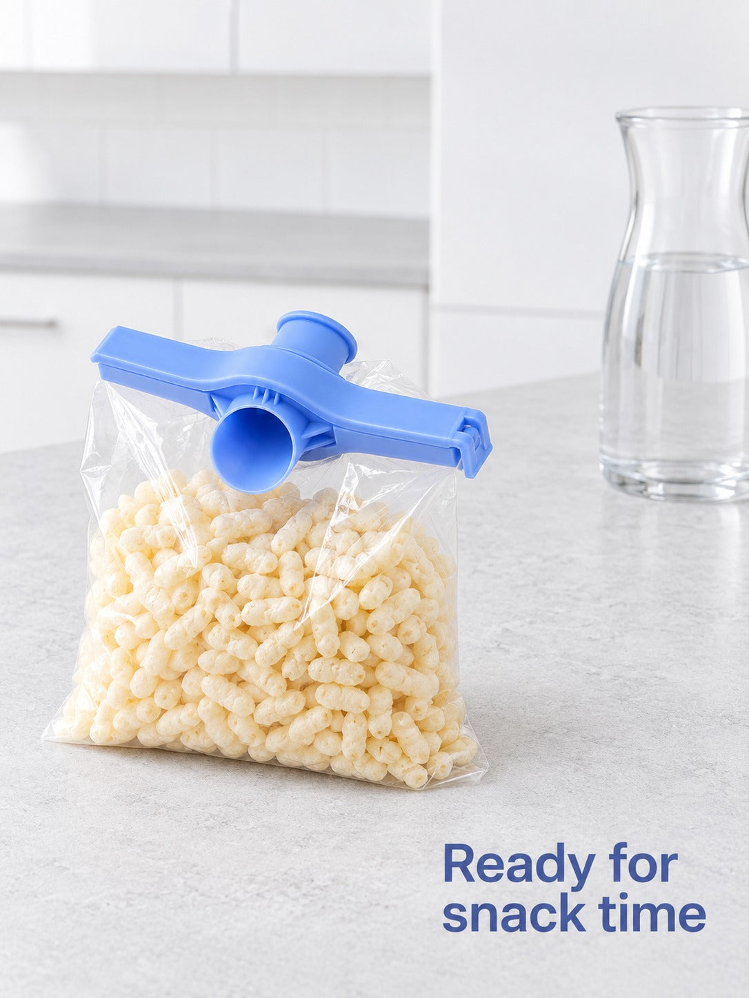 Food Sealing Clip with Pour Spout Keeps Snacks Fresh