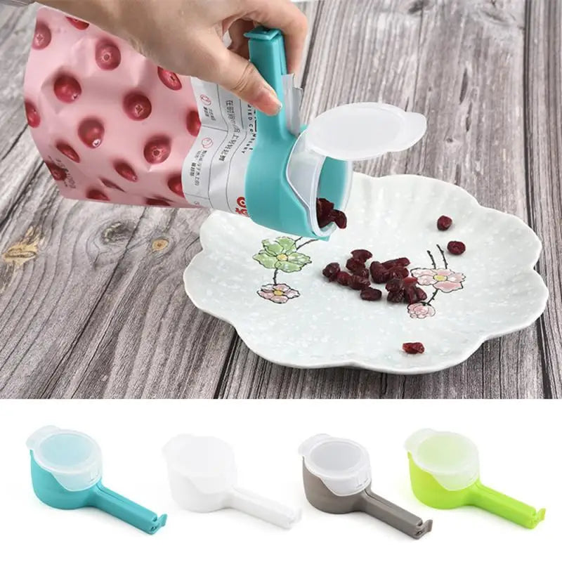 Snack Bag Clips With Pour Spout for Mess-Free Pouring