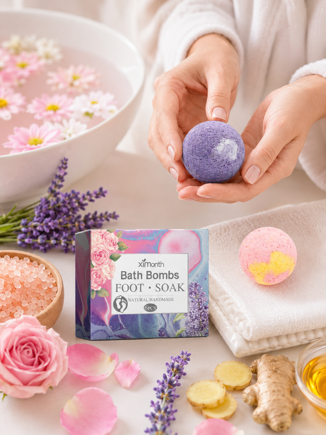 Natural Foot Bath Bombs — Soothe Tired Feet & Soften