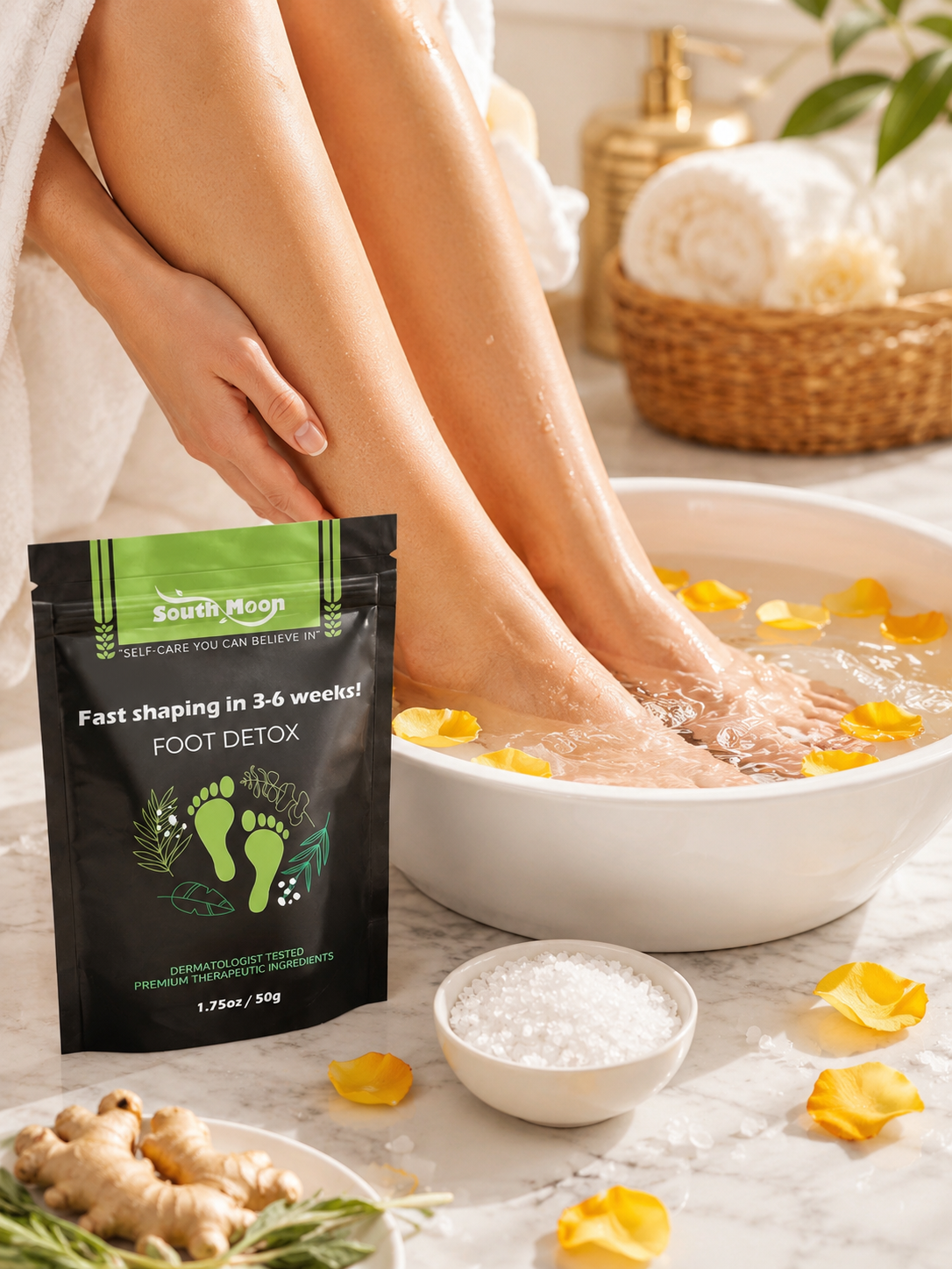 Foot Bath Salt with Essential Oils — Soft, Soothed Feet