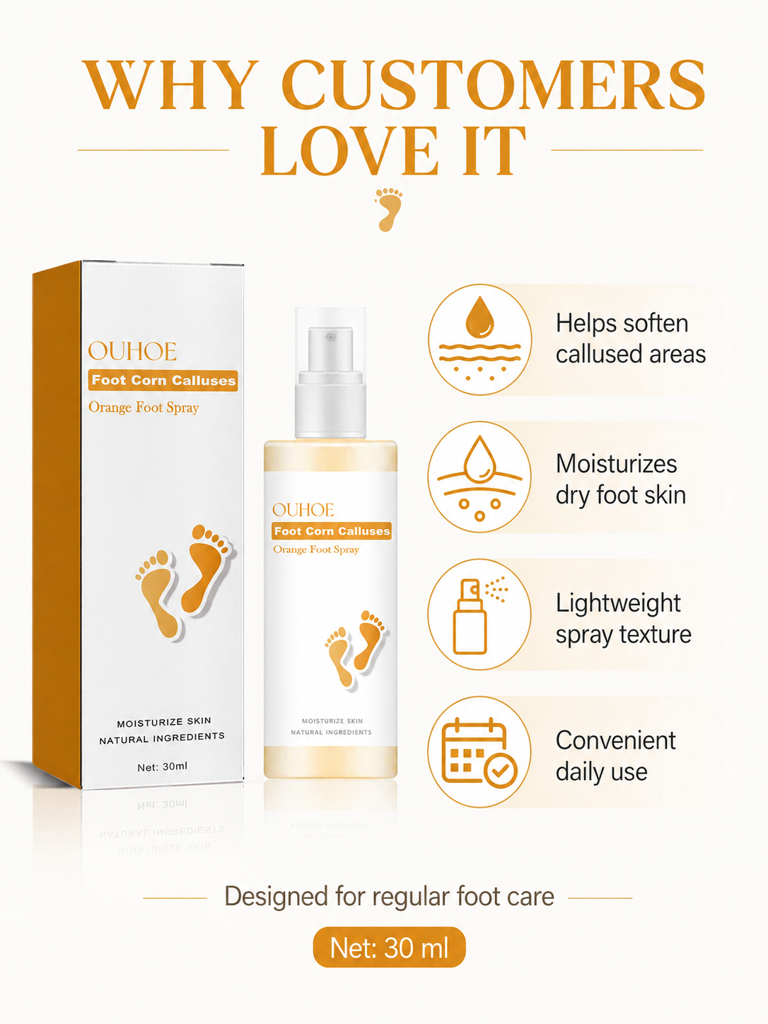 Foot Callus Spray — Smoother, Healthier Heels in One